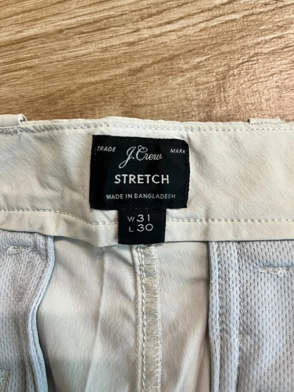 Mens J. Crew Tan 484 Slim Stretch Pants - 31x30